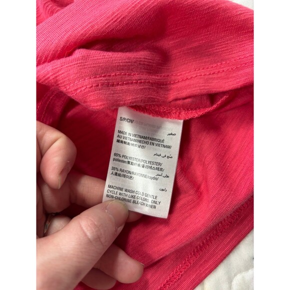 INC International Concepts Pink Ruffle Sleeve Knit Blouse size small - Picture 6 of 6